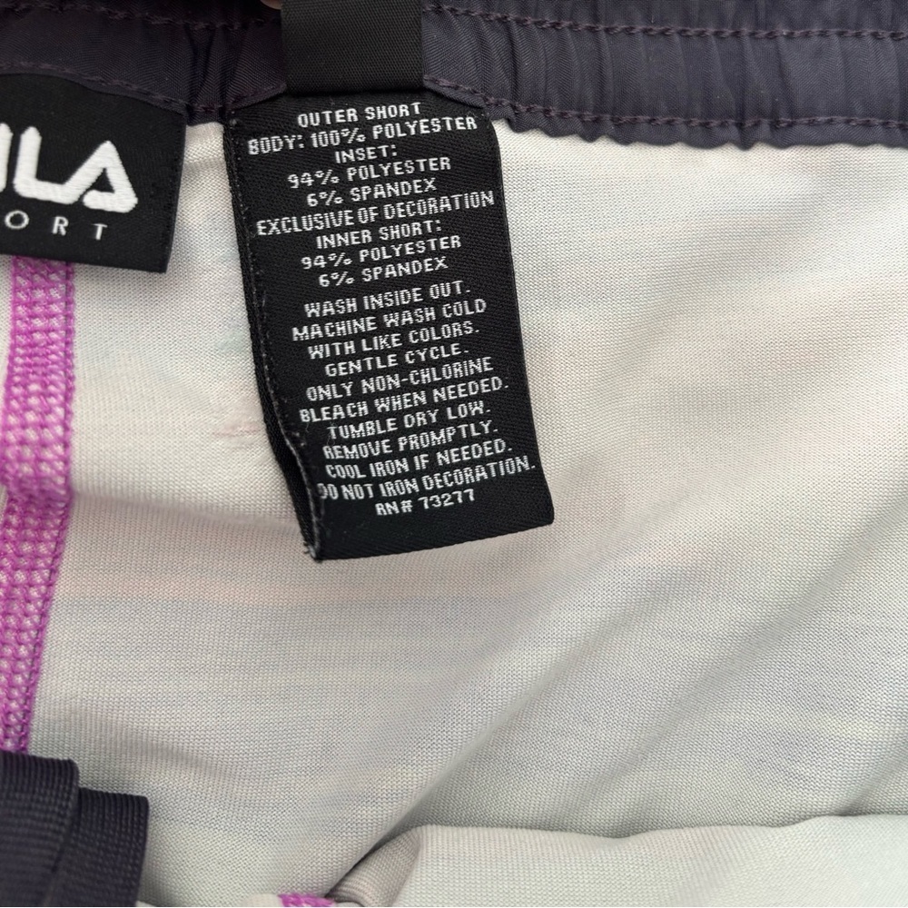 FILA Sport Women’s Size 2x Running Shorts Navy Pink Purple Workout Gym Casual - Picture 4 of 7